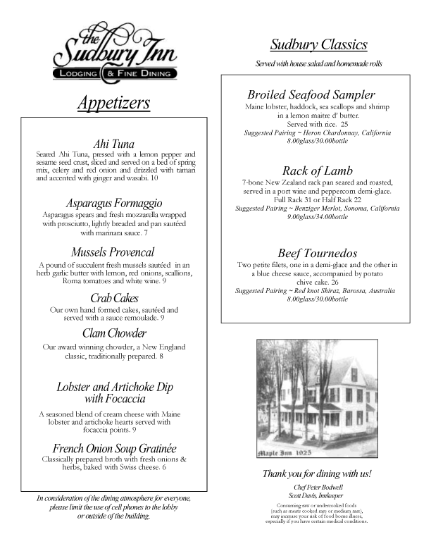 bethel maine dining